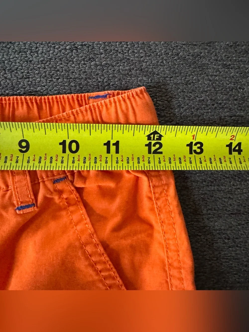 Gymboree Start Your Engines bright orange cargo shorts Boys 8
